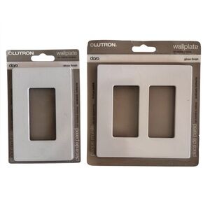 Lutron Claro Gloss Finish Wallplate Set - White
